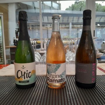 Three excellent natural wines opened last summer (2024). - From left to right: the Chic of Tenuta l'Armonia (Veneto), the Argine Ramato of Terén (Friuli Venezia-Giulia) and the Grace Slave To Love of Posapiano (Lombardy). Three excellent natural wines opened last summer (2024).